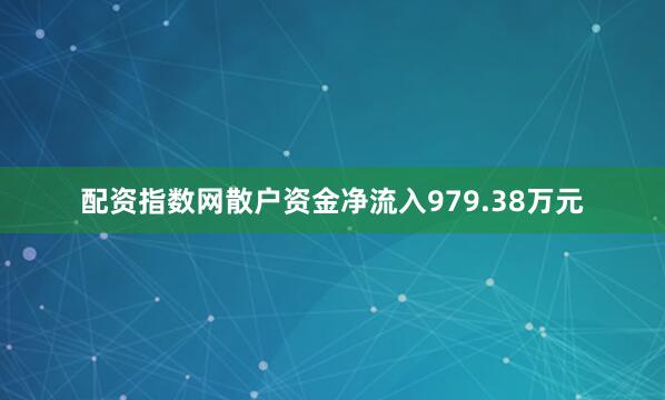 配资指数网散户资金净流入979.38万元