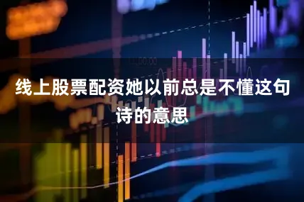 线上股票配资她以前总是不懂这句诗的意思